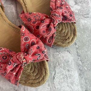 Charlotte Olympia bandana pink espadrille sandals